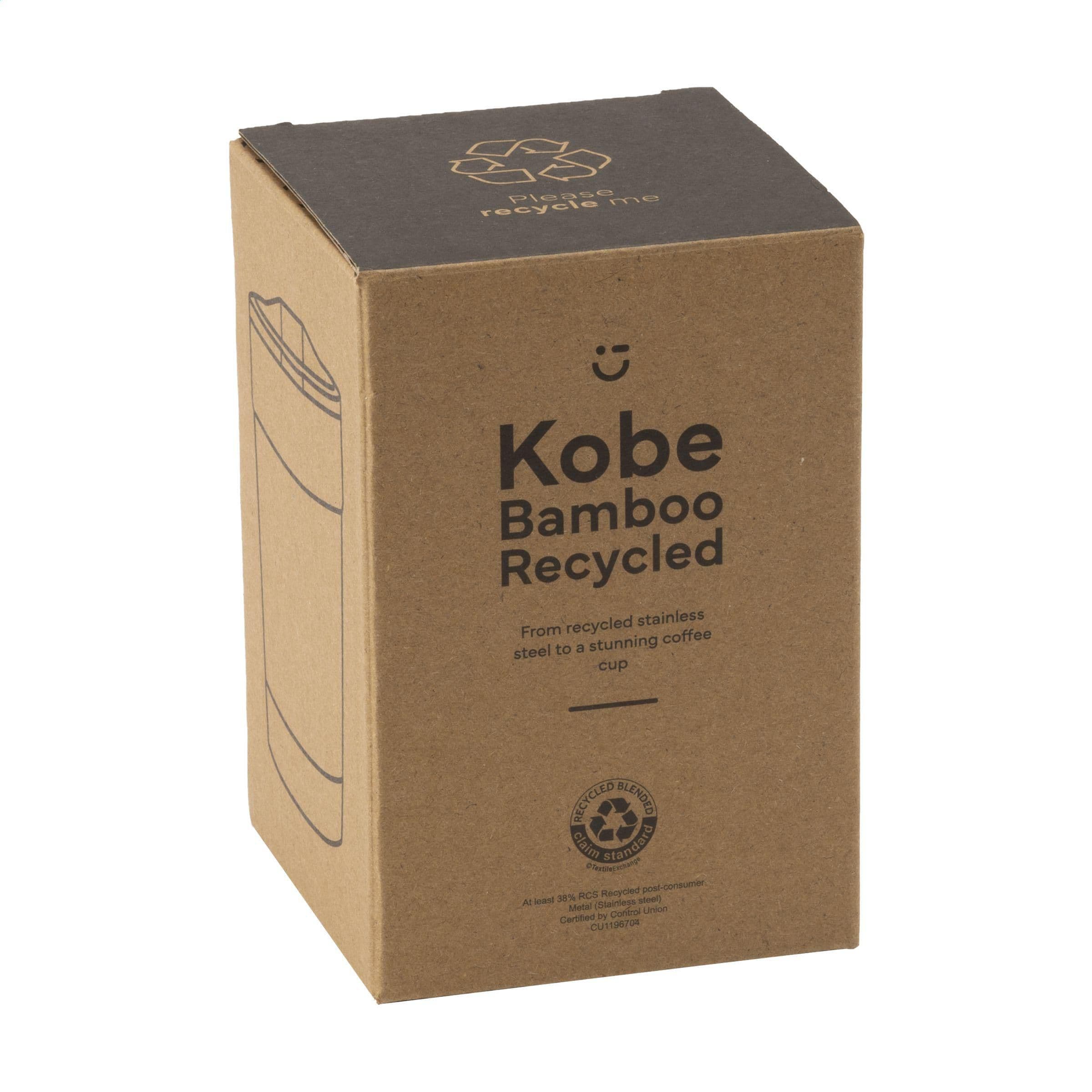 Mug Kobe bambou RCS recyclé acier 350 ml en situation