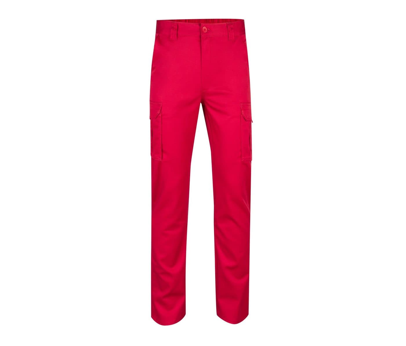 PANTALON STRETCH MULTIPOCHES coloris Rouge