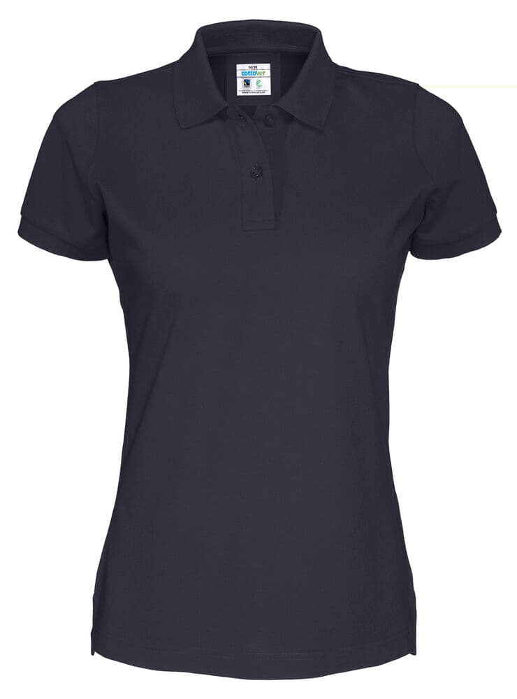 POLO PIQUE FEMME - CERTIFIÉ GOTS coloris Marine