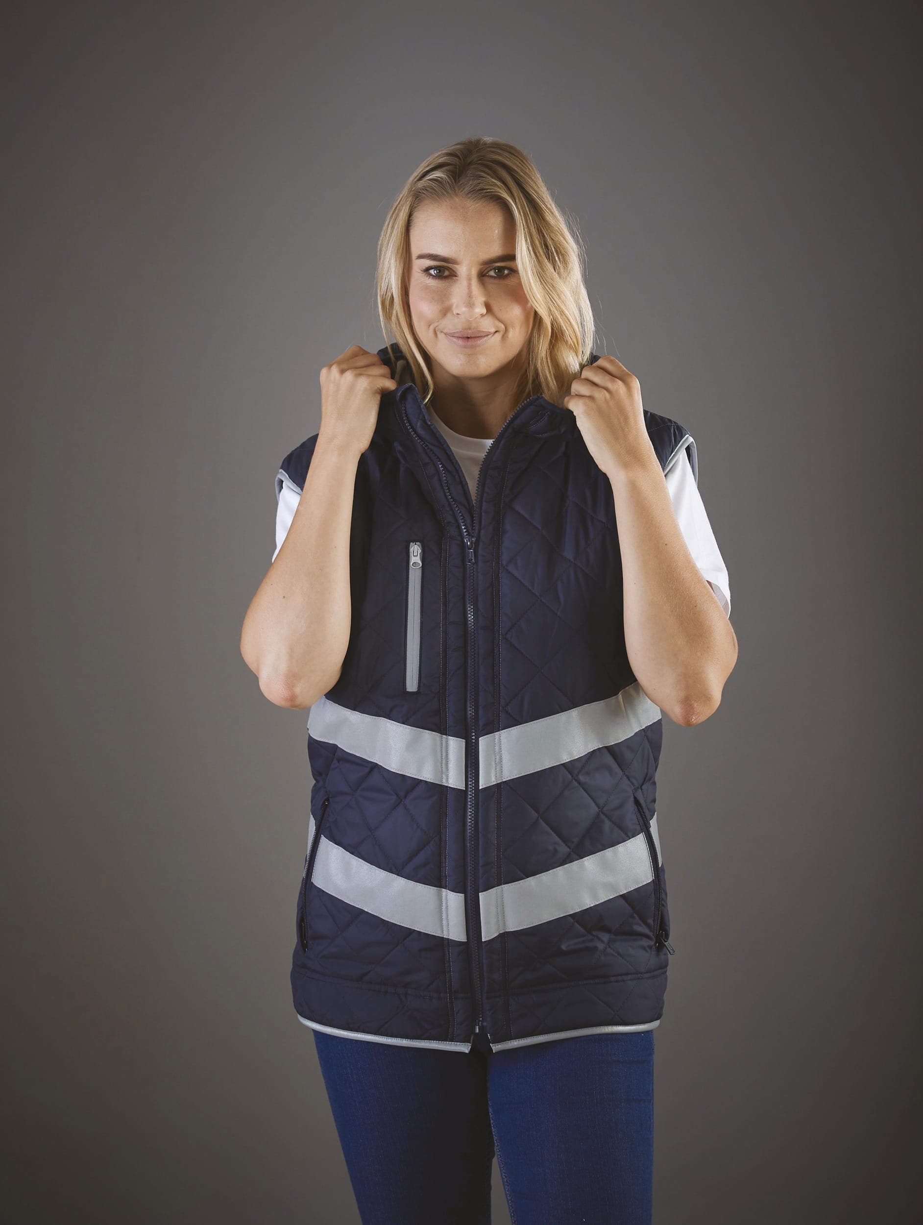 Bodywarmer haute visibilité "Kensington" en situation