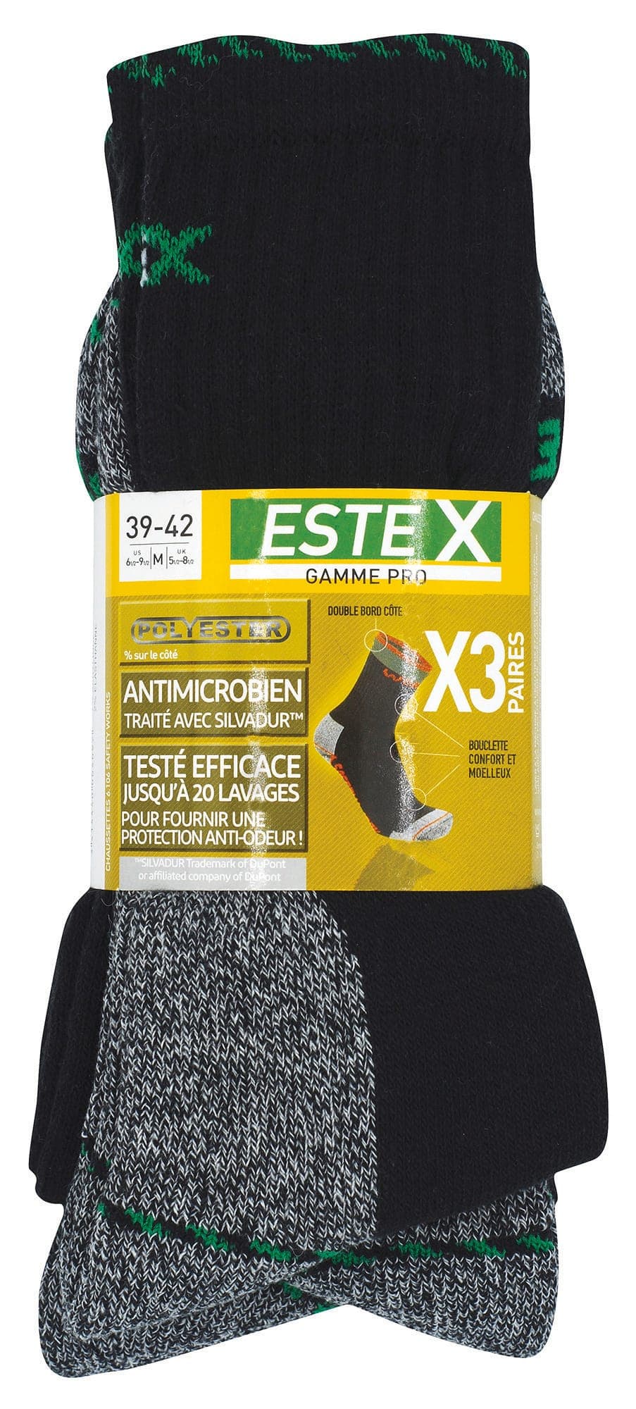 Lot de 3 paires de chaussettes SAFETY WORK en situation