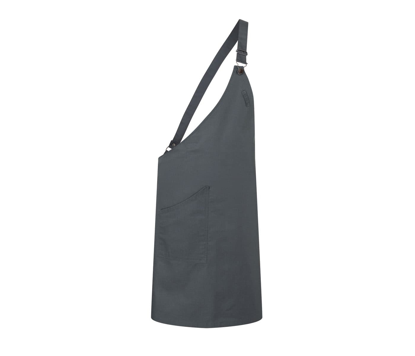 ASYMMETRICAL BIB APRON CLASSIC WITH POCKET
