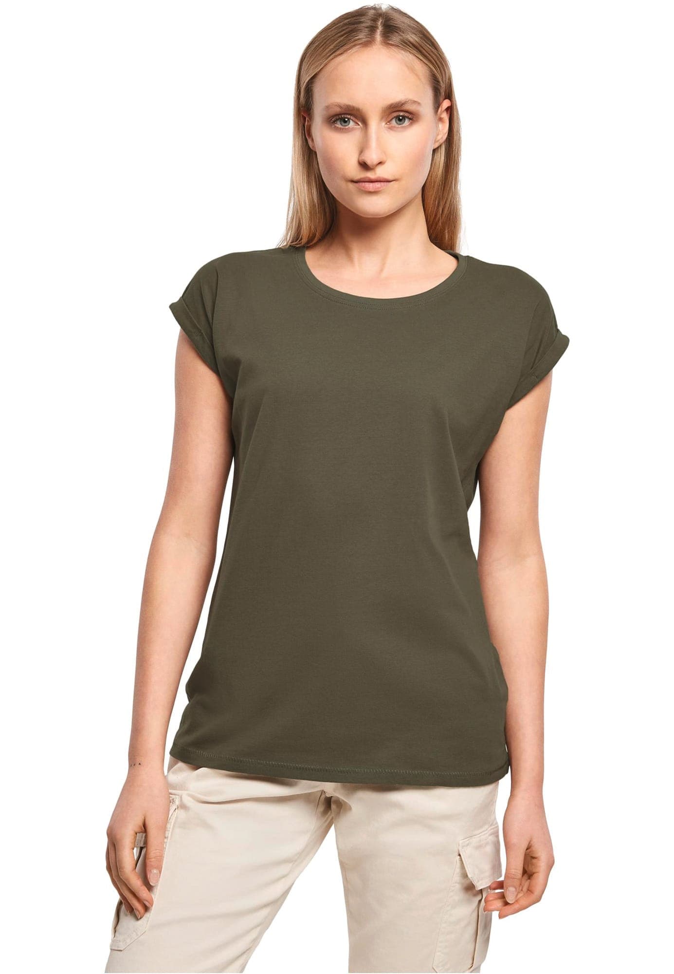 T-shirt manches à revers femme en situation