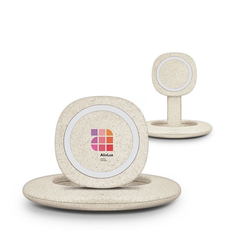 CHARGEUR PAR INDUCTION RAPIDE 10W & SUPPORT DE TELEPHONE en situation