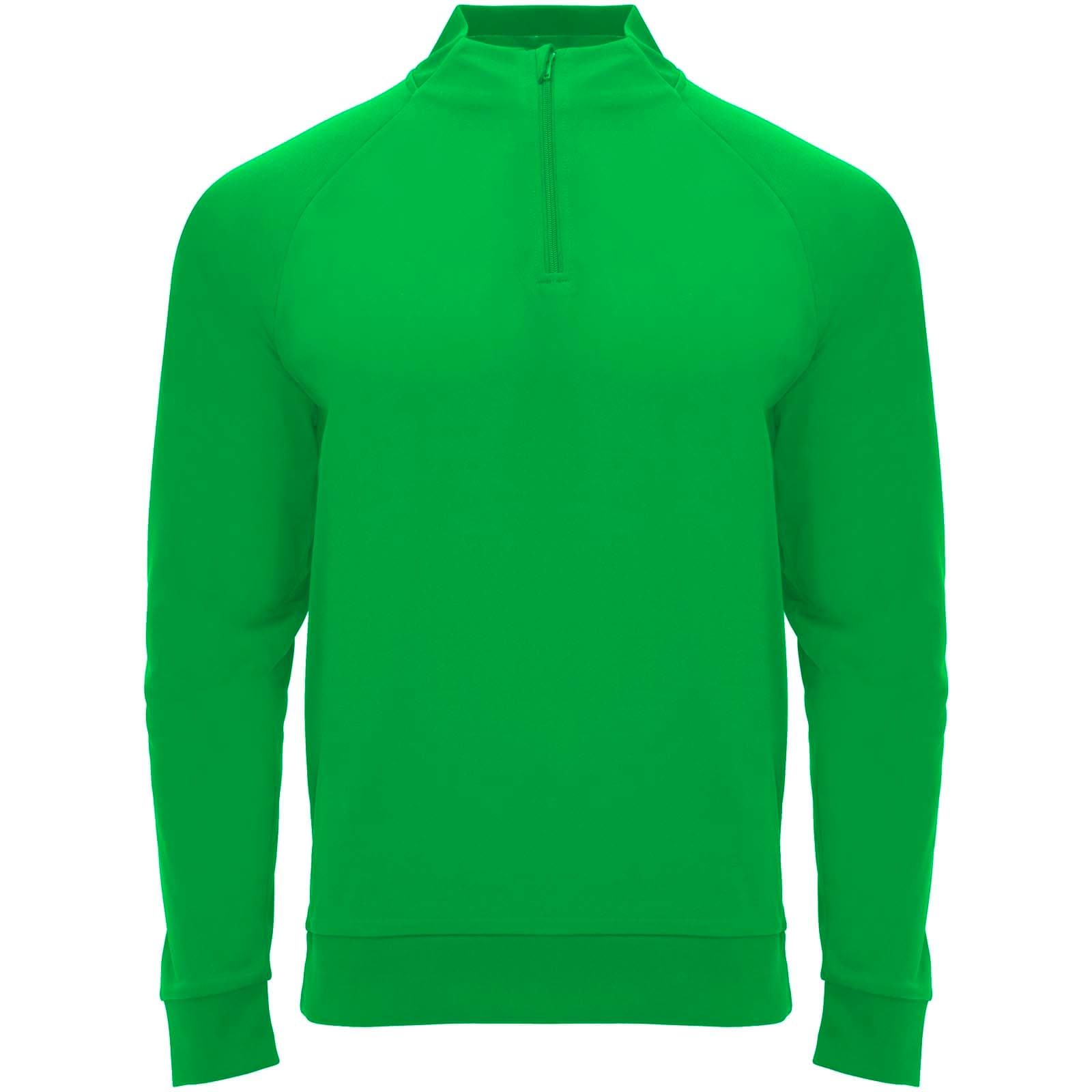 Sweatshirt de 200 g/m² Epiro à manches longues avec fermeture demi- zip pour enfant coloris Vert fougère