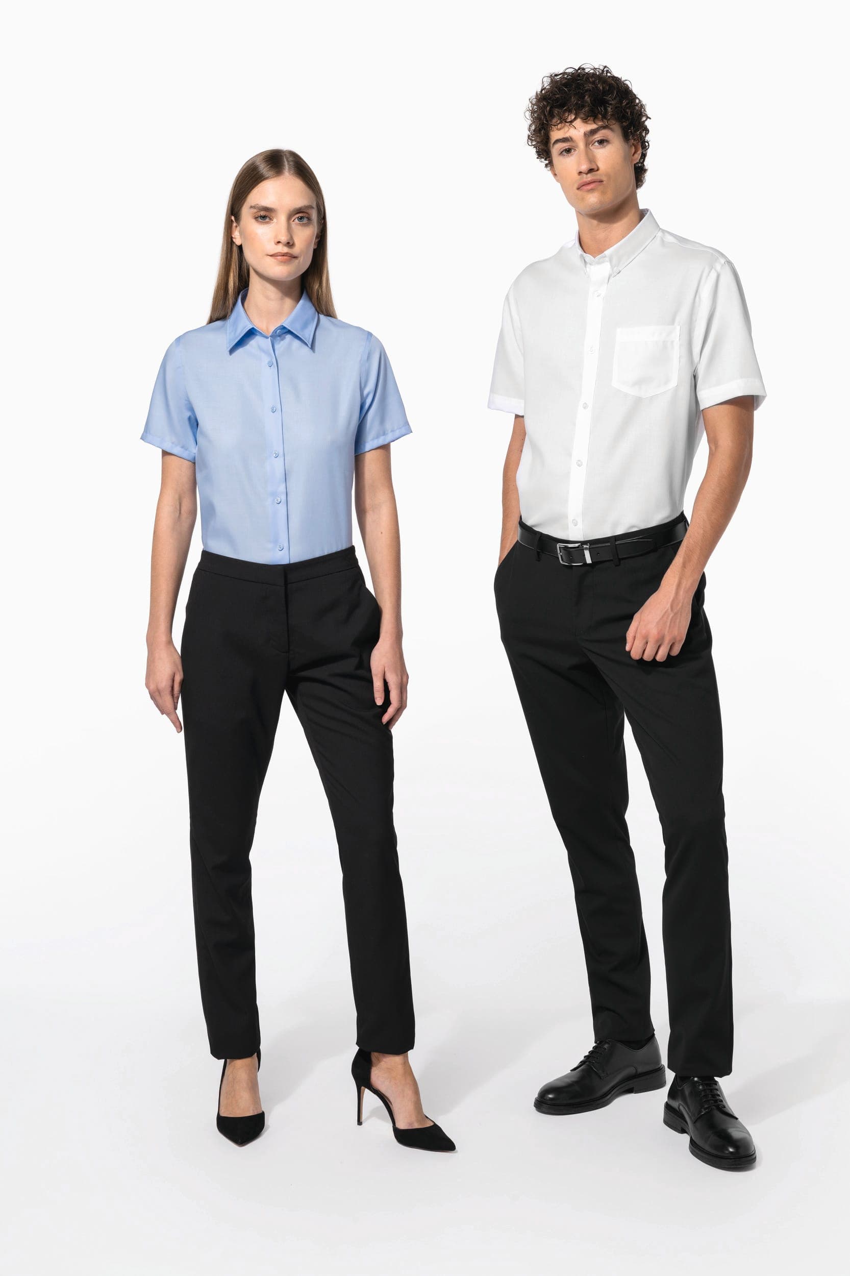 Chemise manches courtes sans repassage femme en situation
