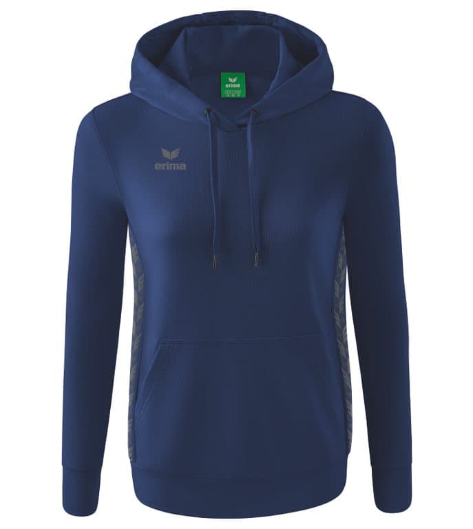 Sweat à capuche Essential Team coloris Marine / Gris ardoise