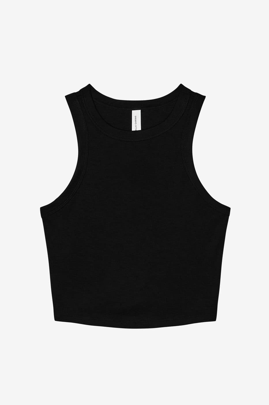 WOMEN'S MICRO RIB RACER TANK coloris Noir chiné