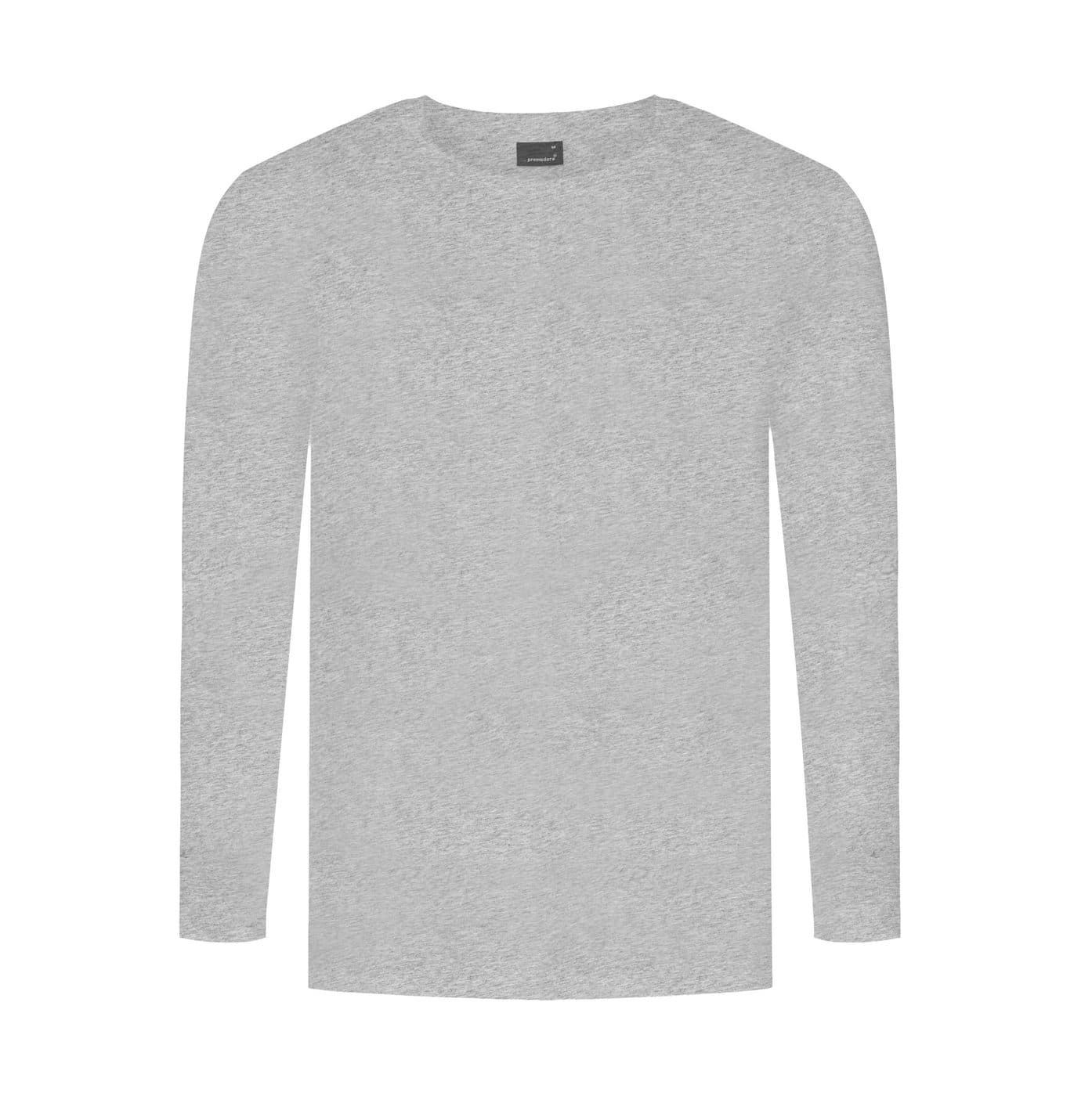 MEN’S LONG SLEEVE PREMIUM-T coloris Gris sport