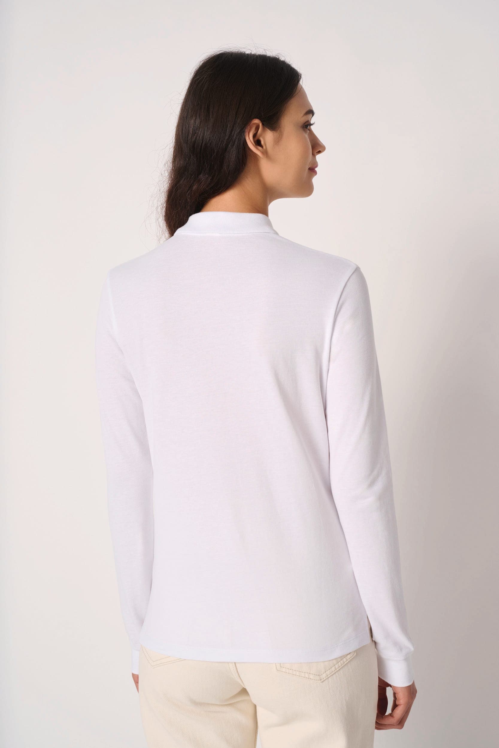 Polo piqué LSL femme en situation