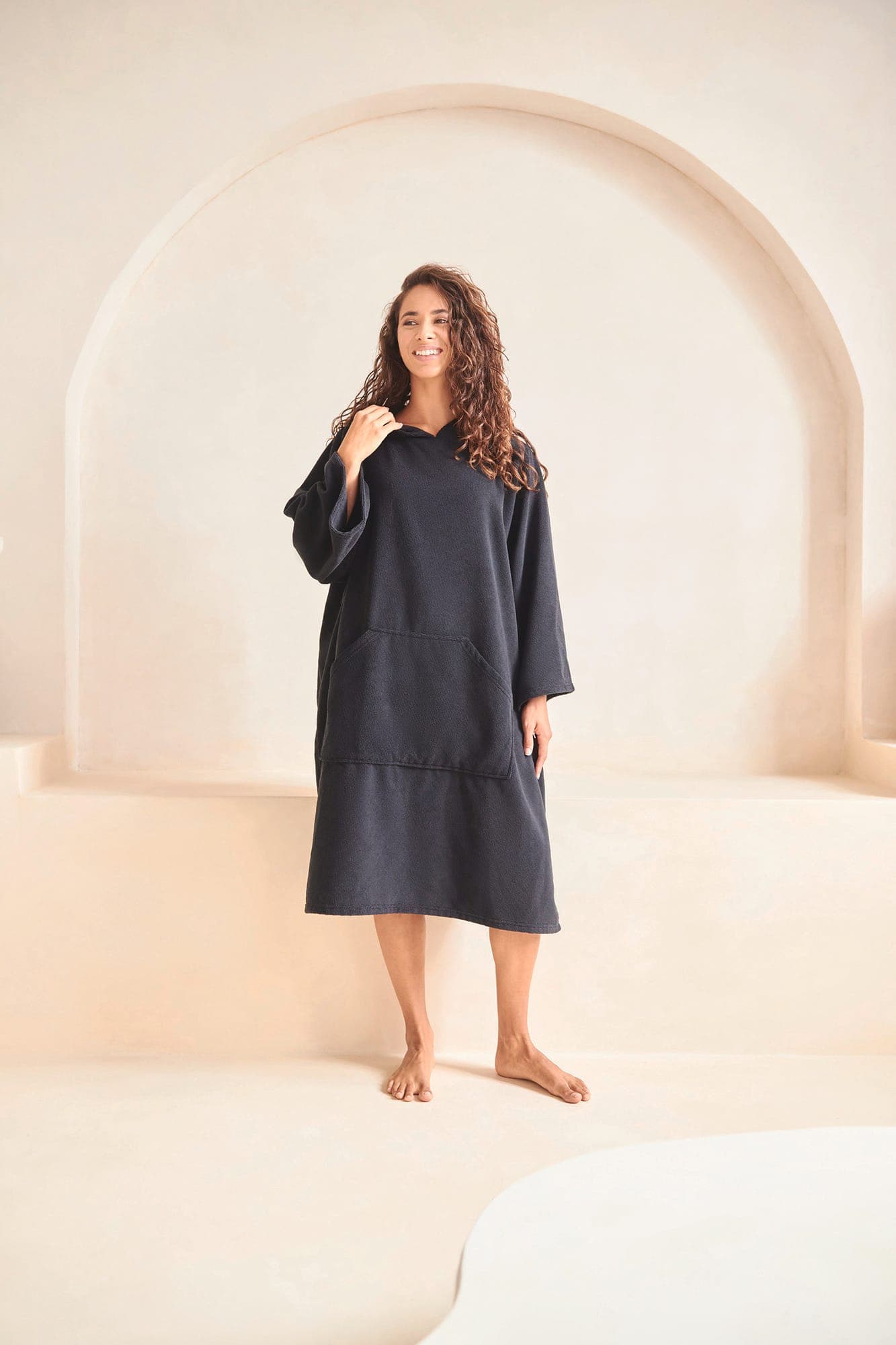 Poncho éponge en situation