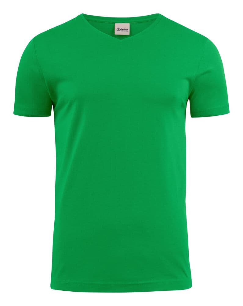 Heavy T-Shirt Col V Hommes coloris Vert