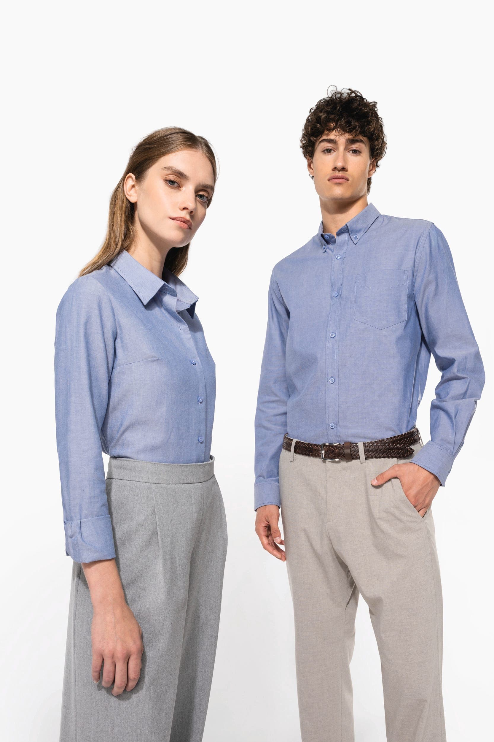 Chemise Oxford manches longues en situation