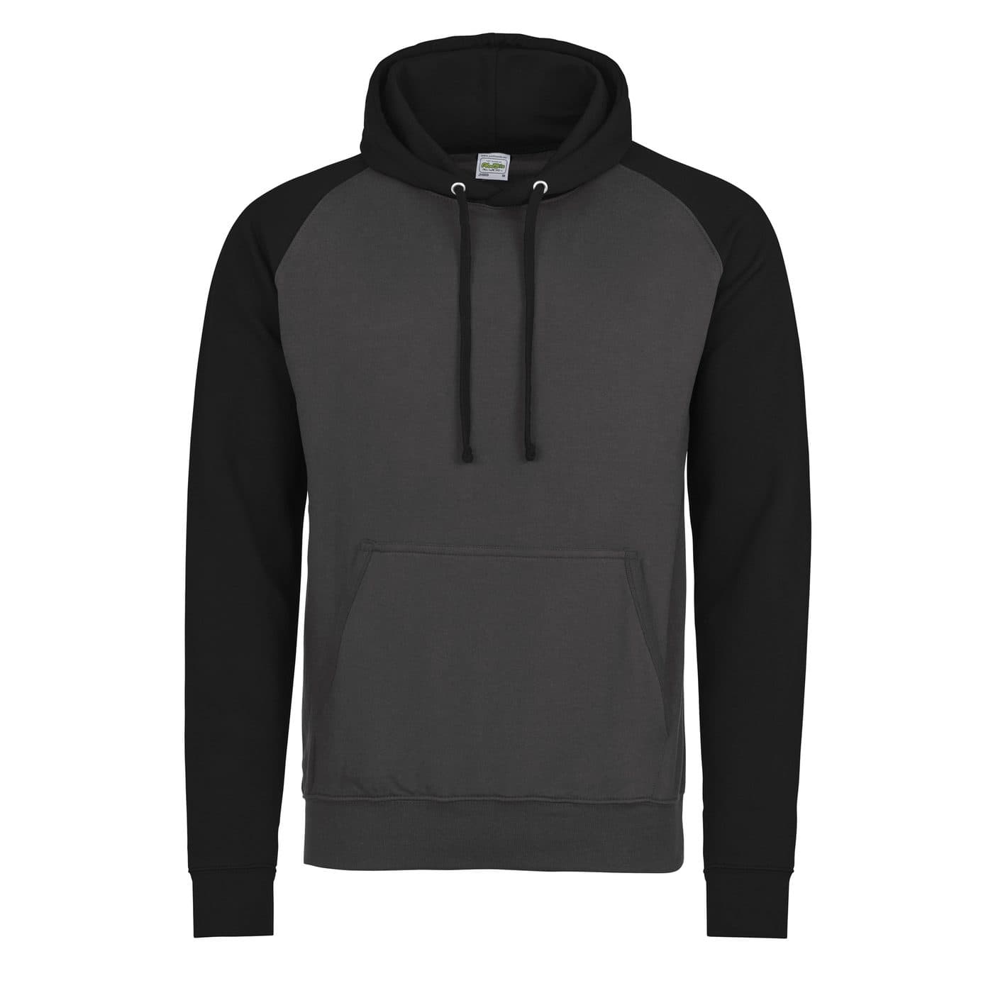 BASEBALL HOODIE coloris Gris charbon / Noir jais