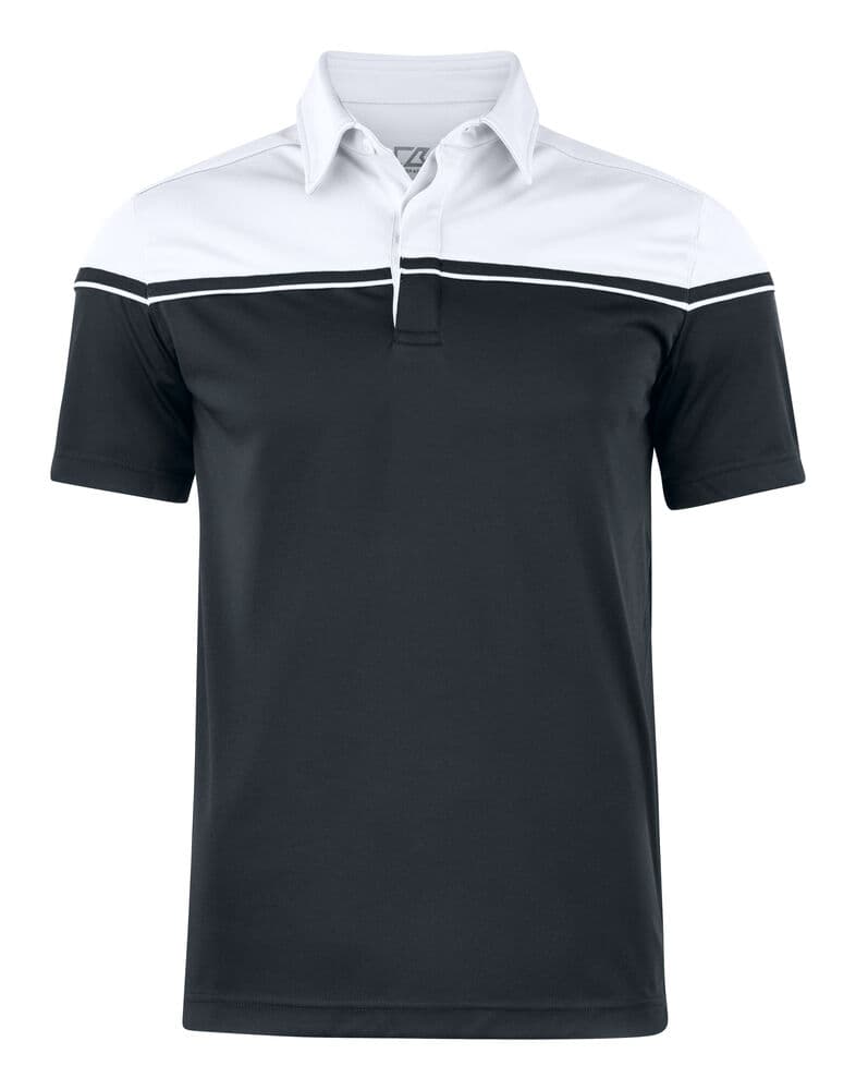 Polo Cutter & Buck Seabeck homme coloris Noir / Blanc