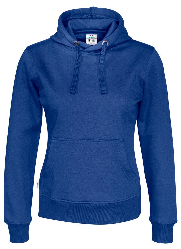 HOODIE FEMME - CERTIFIÉ GOTS coloris Bleu