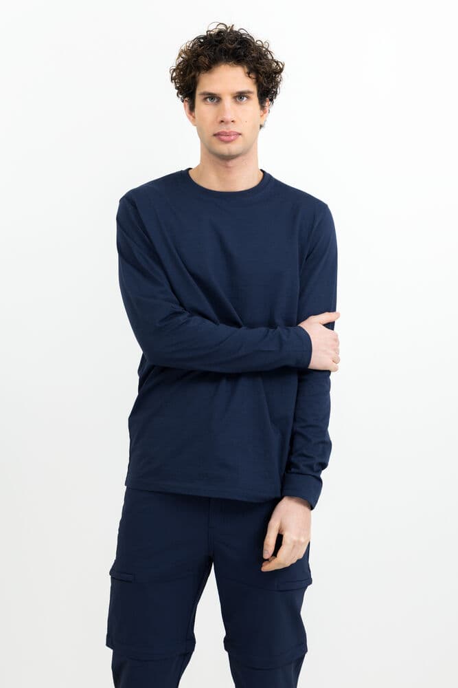 Heavier Pro T-Shirt Manches Longues Unisexe coloris Marine foncé