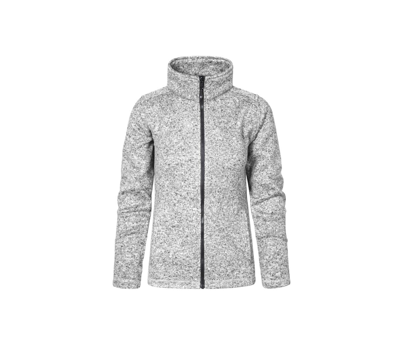 WOMEN'S KNIT FLEECE JACKET C+ coloris Gris chiné