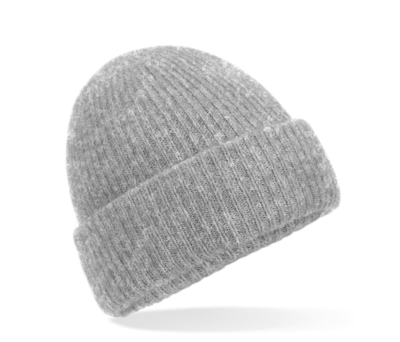 COSY RIBBED BEANIE coloris Gris chiné