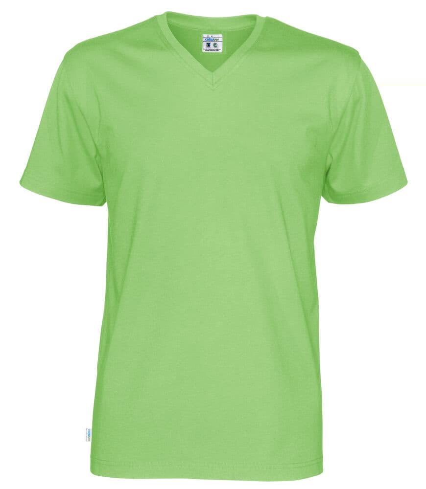 T-SHIRT COL V HOMME - CERTIFIÉ GOTS coloris Vert