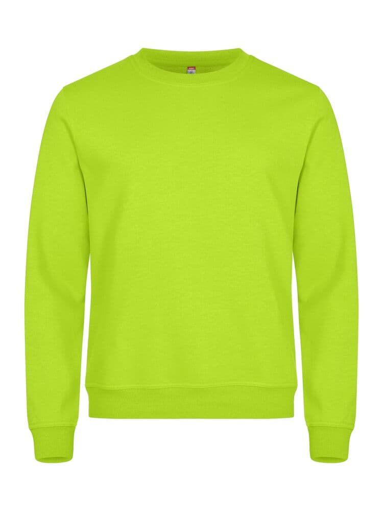 Clique Basic Roundneck coloris Vert haute visibilité