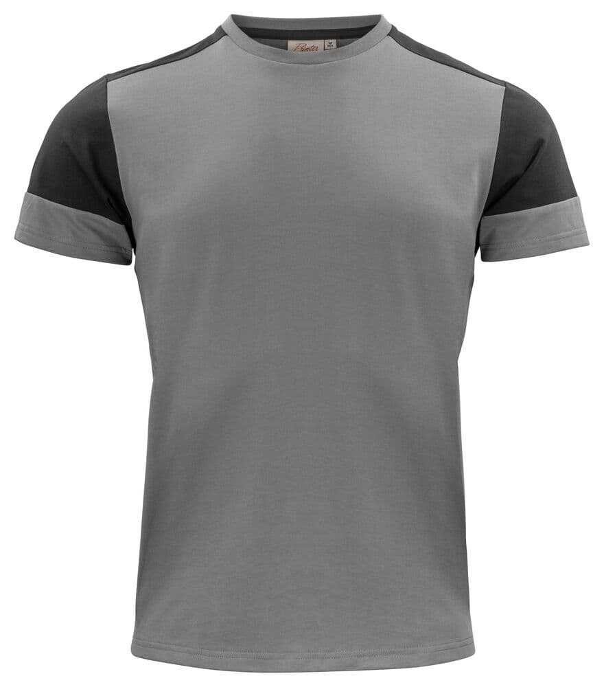 Prime T-Shirt Hommes coloris Gris Acier / Noir