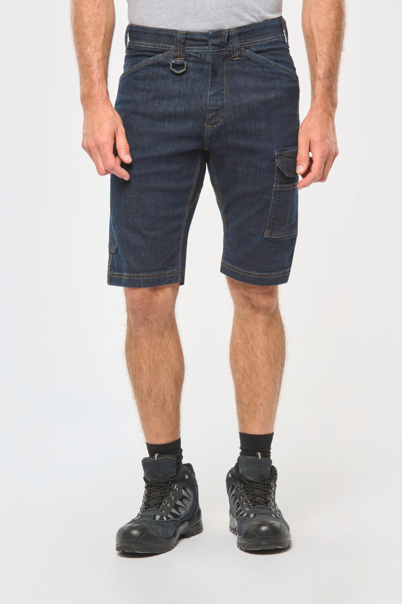 Bermuda denim multipoches homme