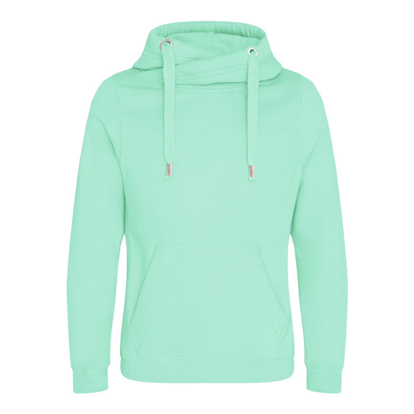 CROSS NECK HOODIE coloris Menthe poivrée
