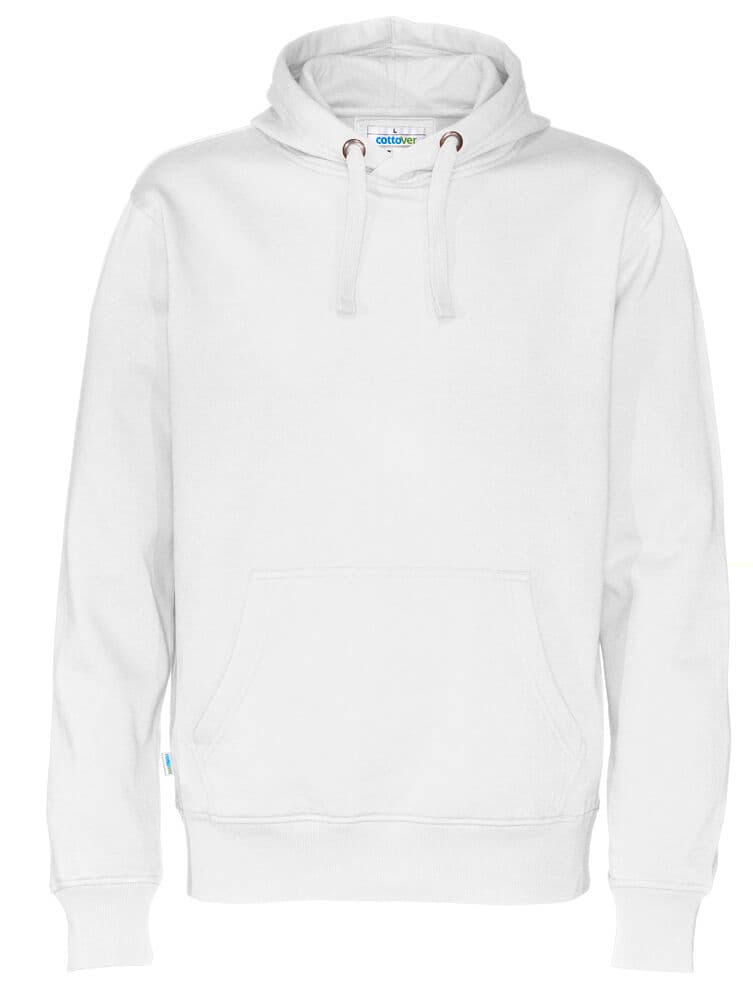 HOODIE HOMME - CERTIFIÉ GOTS coloris Blanc