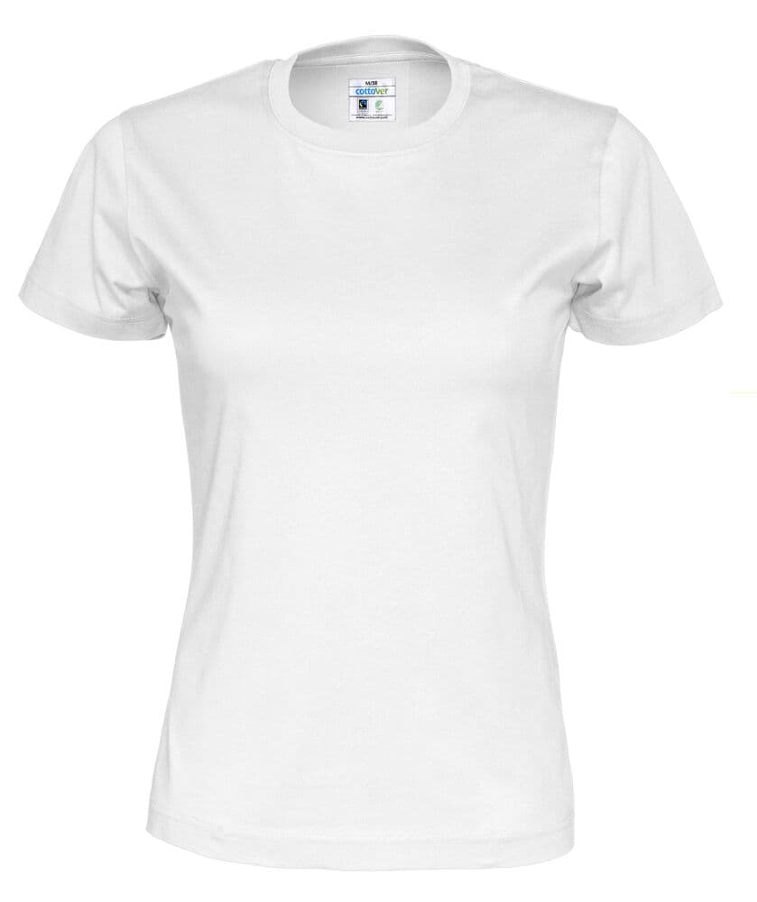T-SHIRT FEMME - CERTIFIÉ GOTS coloris Blanc