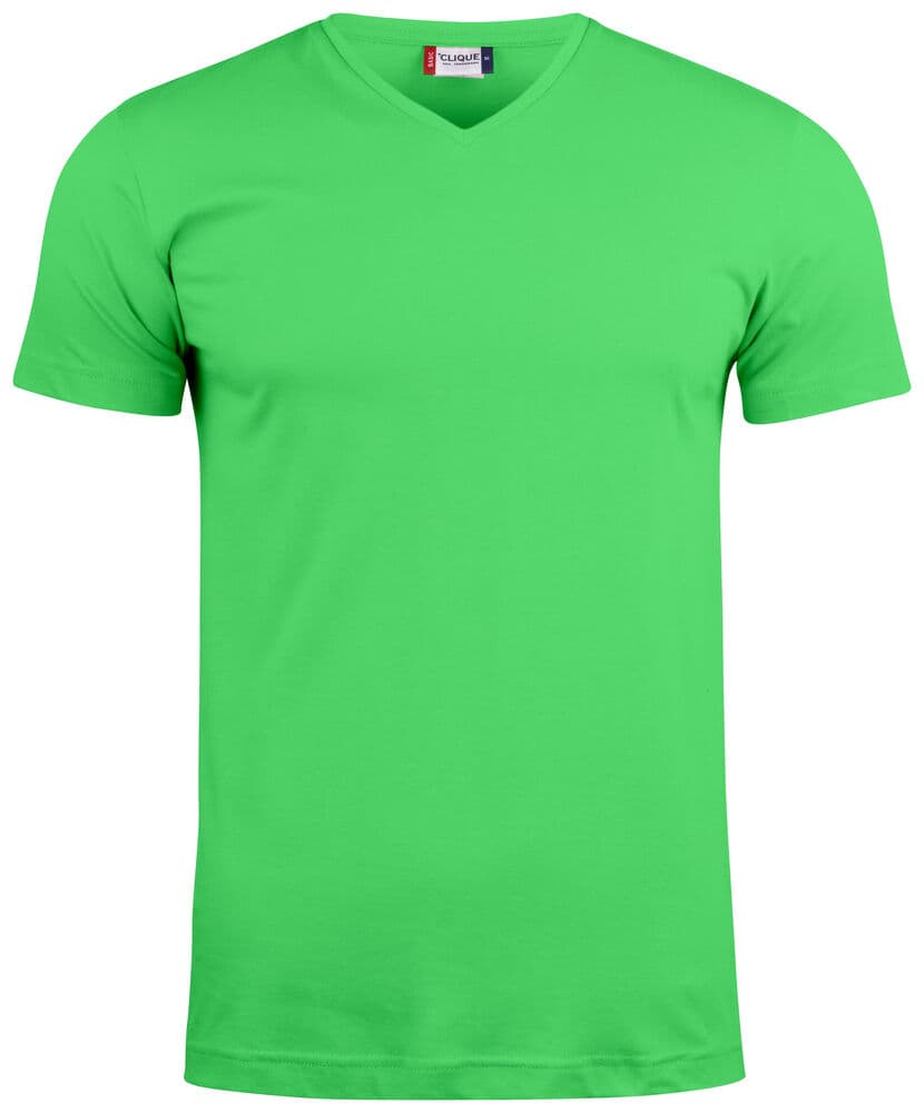 Clique Basic-T V-neck coloris Vert pomme