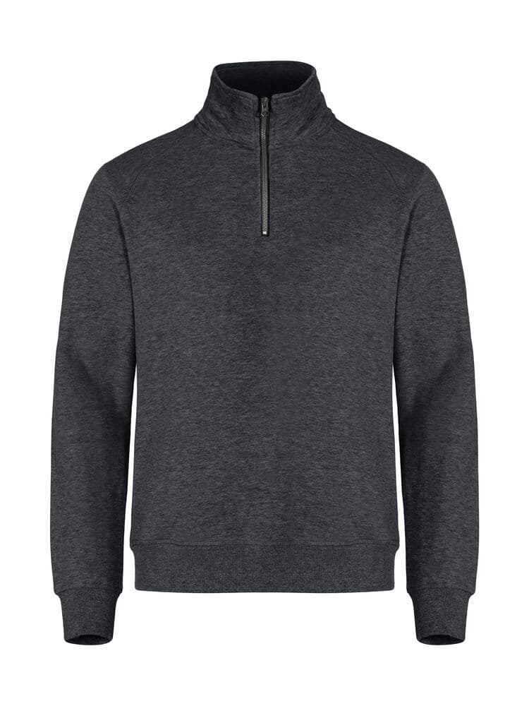 Clique Basic Half Zip coloris Anthracite chiné