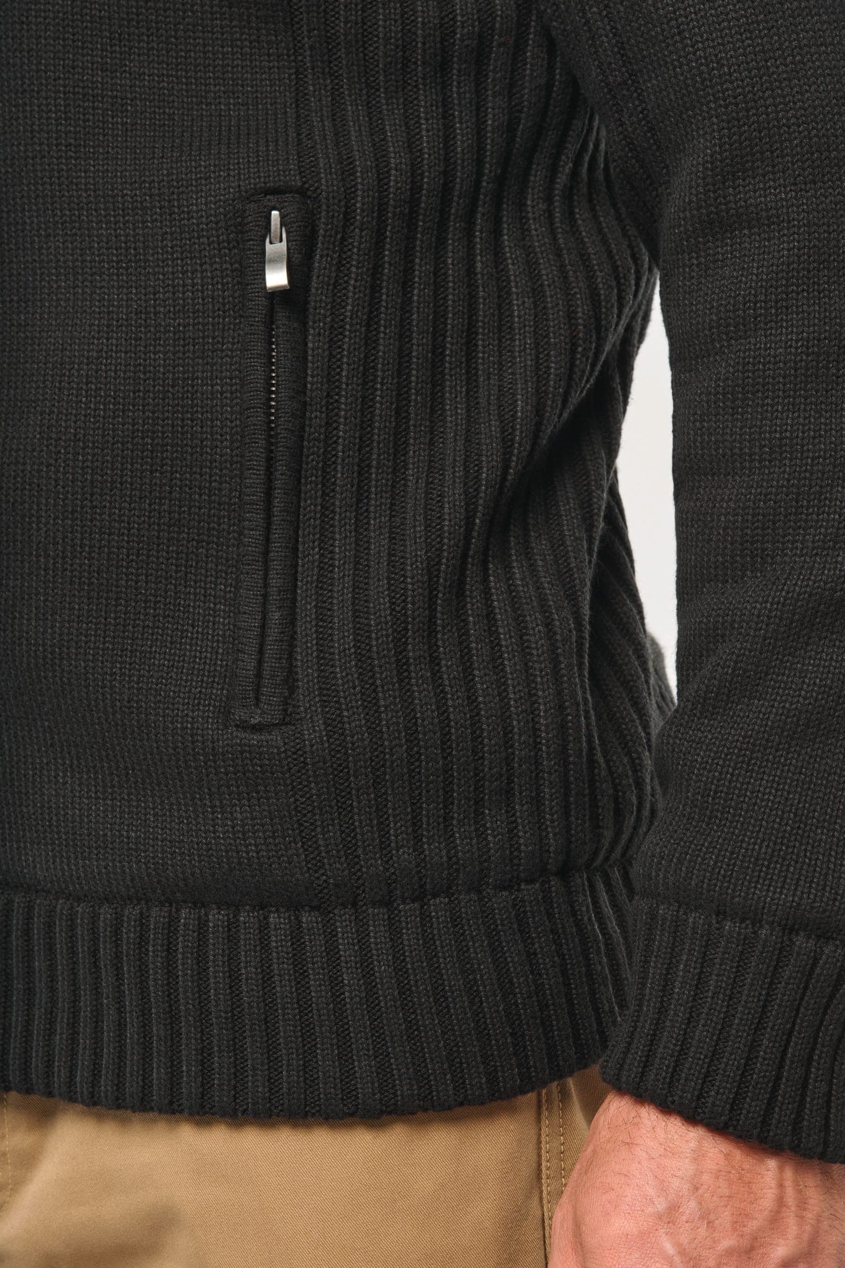 Cardigan doublé polaire homme en situation