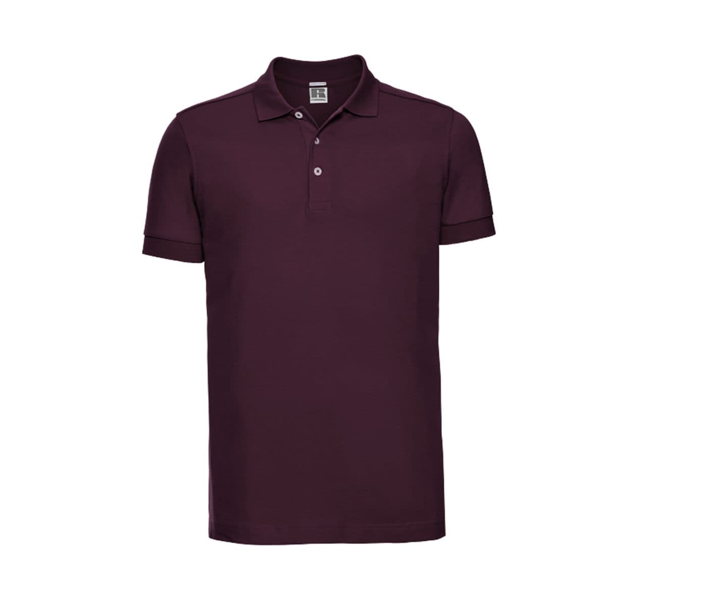 MEN'S FITTED STRETCH POLO coloris Bordeaux