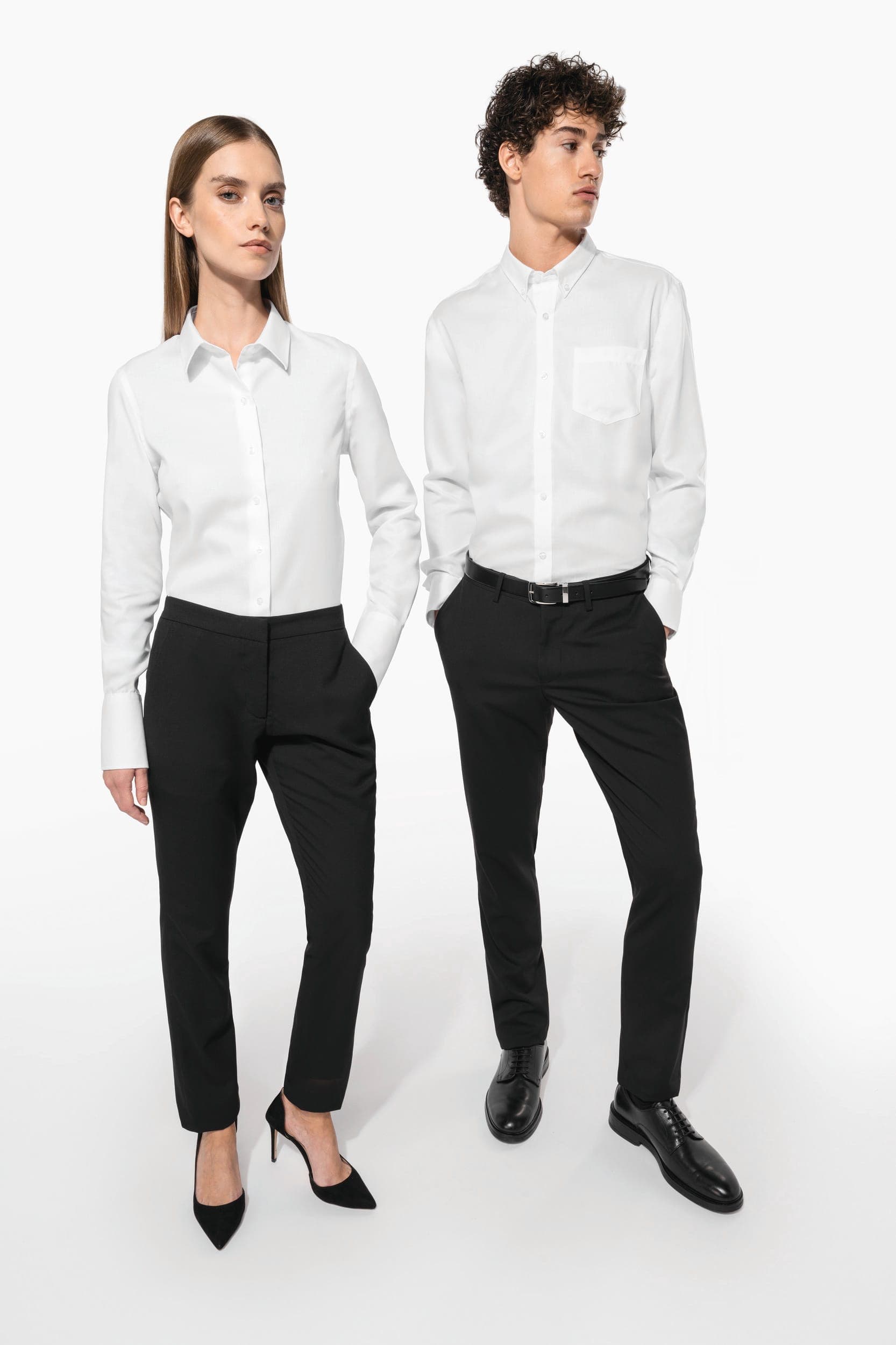 Chemise manches longues sans repassage femme en situation