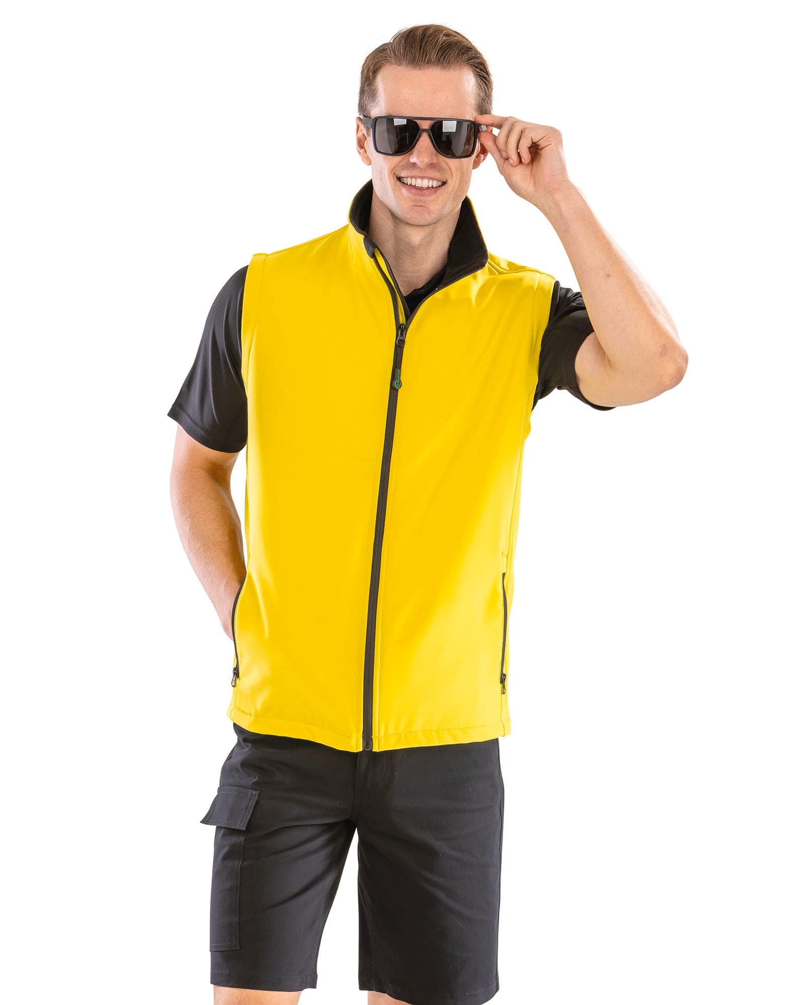 Bodywarmer Softshell Homme Printable en situation