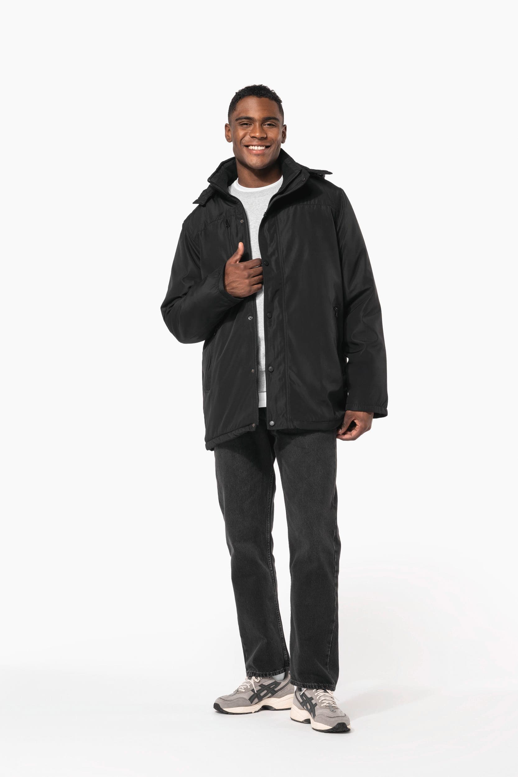 Parka avec capuche amovible homme en situation