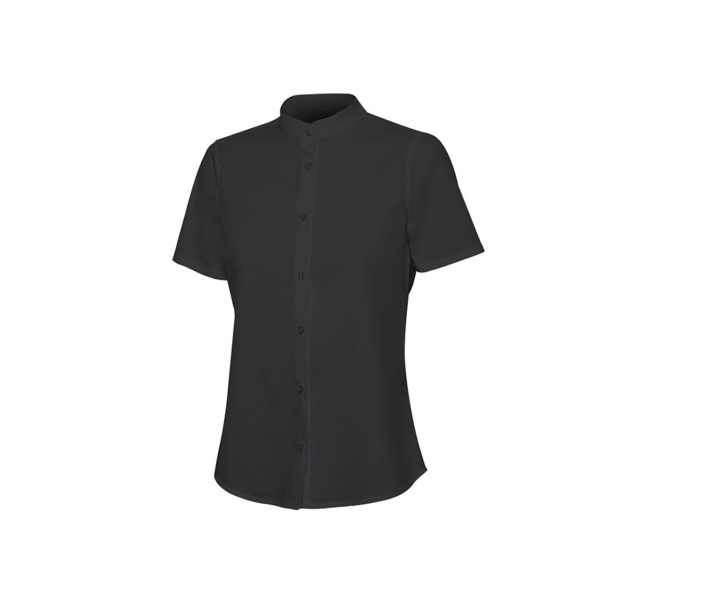 CHEMISETTE FEMME COL MAO coloris Noir