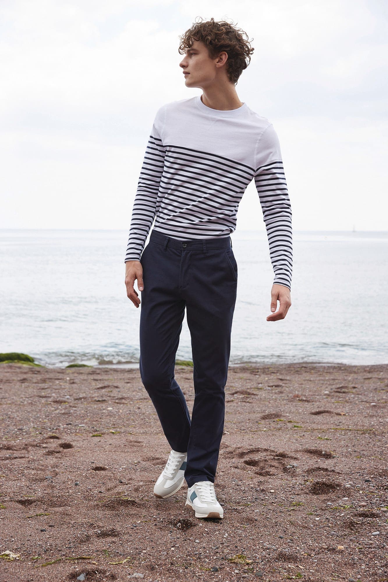 T-shirt breton à manches longues en situation