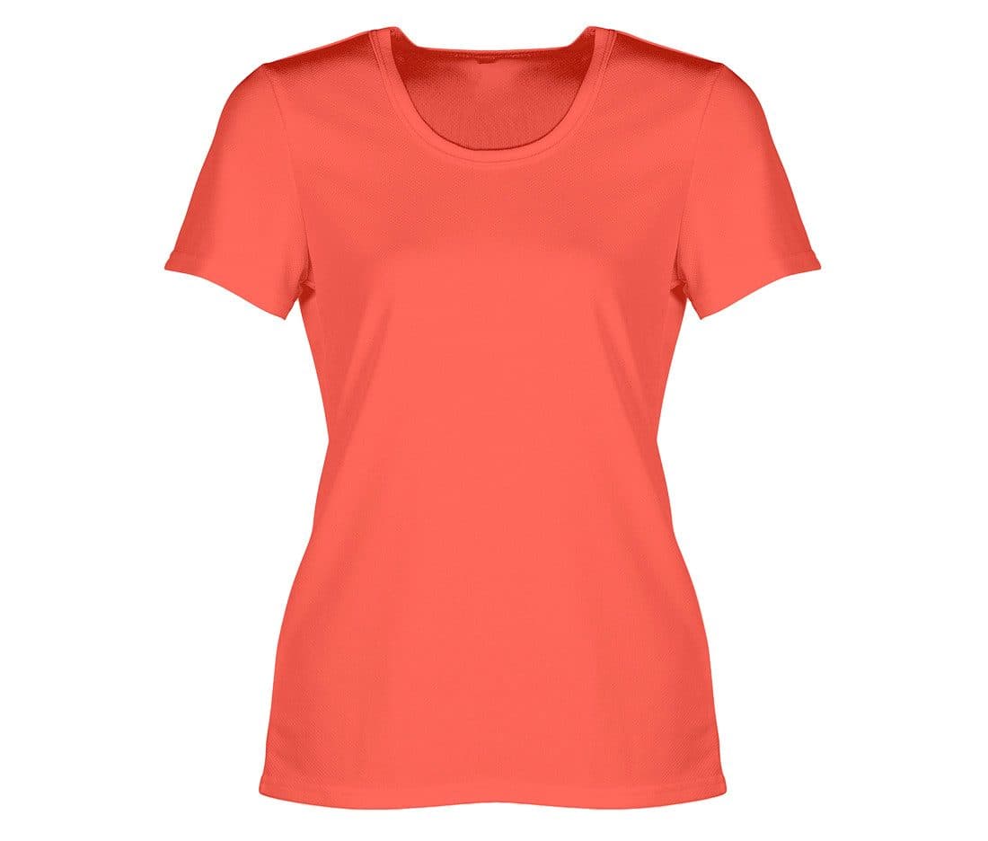 LADIES' NO LABEL SPORT TEE-SHIRT coloris Orange fluo