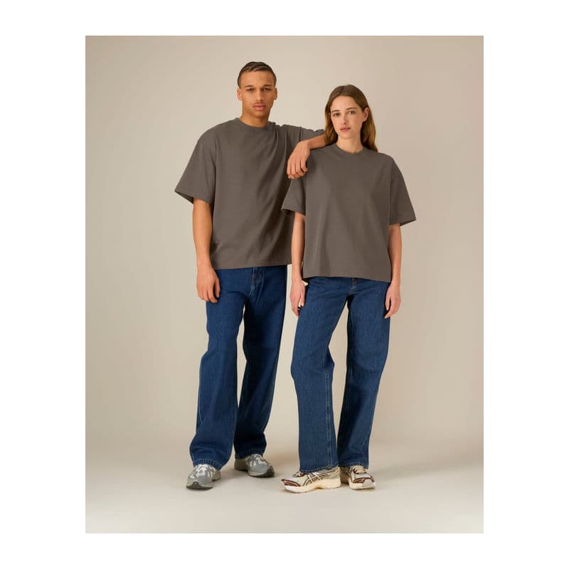 The unisex heavy weight boxy t-shirt coloris Moka