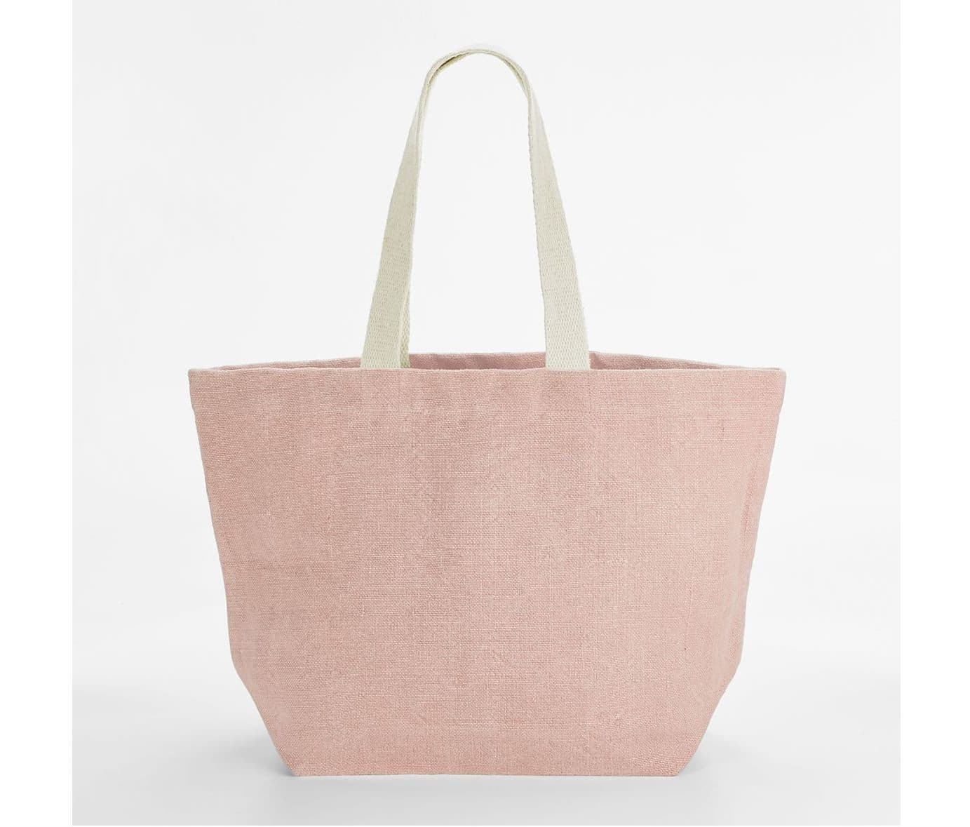 SOFT WASHED JUTE BEACH BAG coloris Rose fleur
