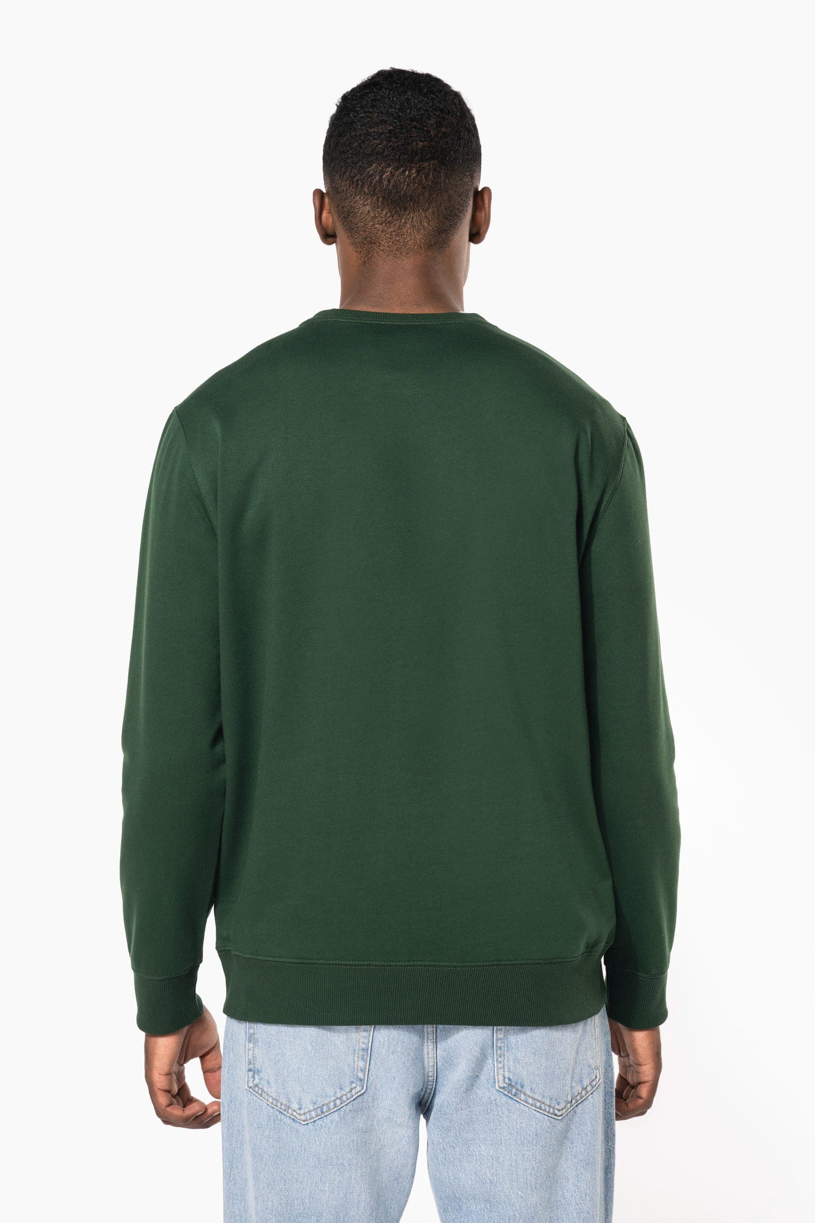Sweat-shirt recyclé col rond unisexe en situation