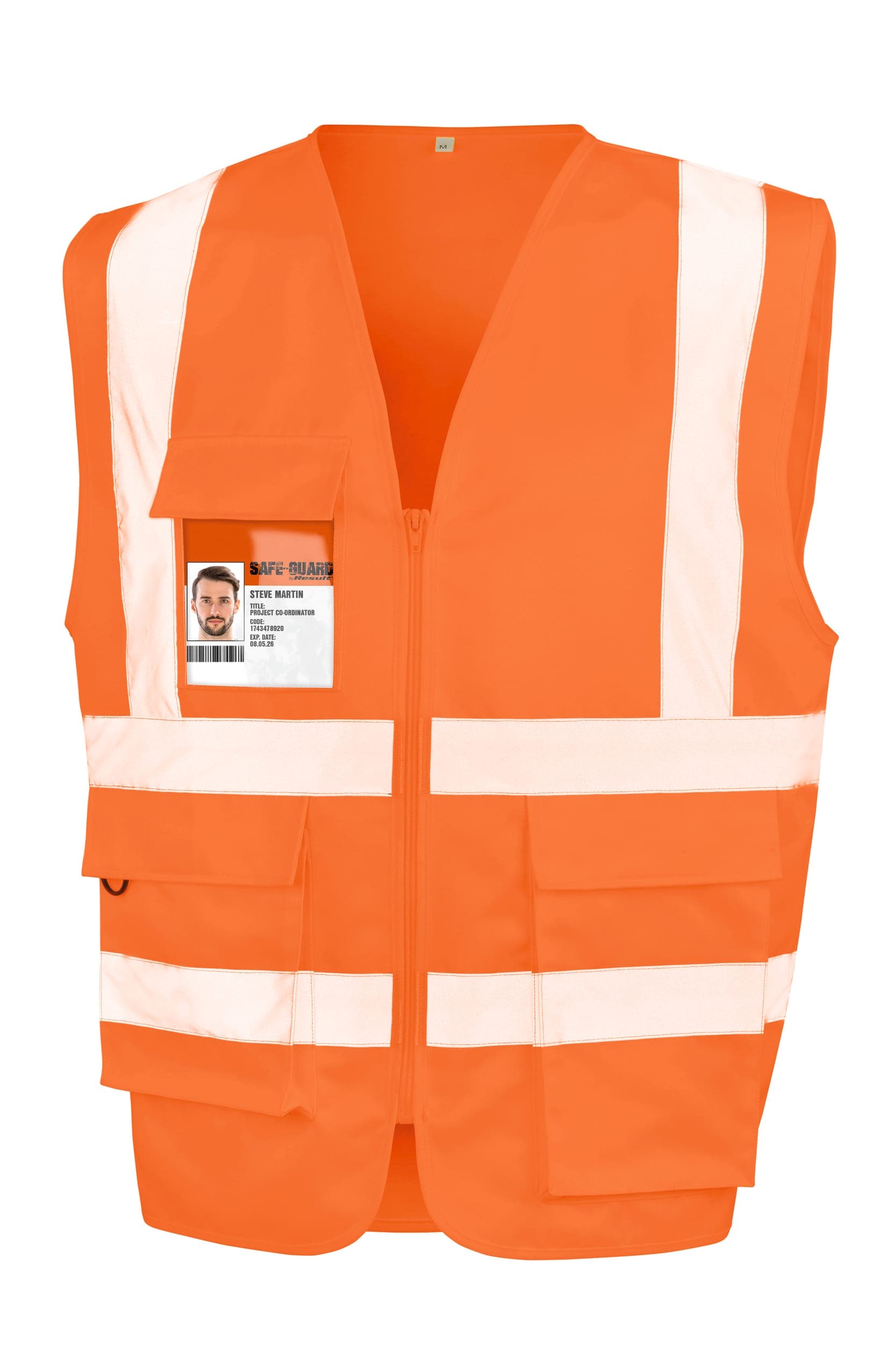 Gilet de sécurité zippé en situation