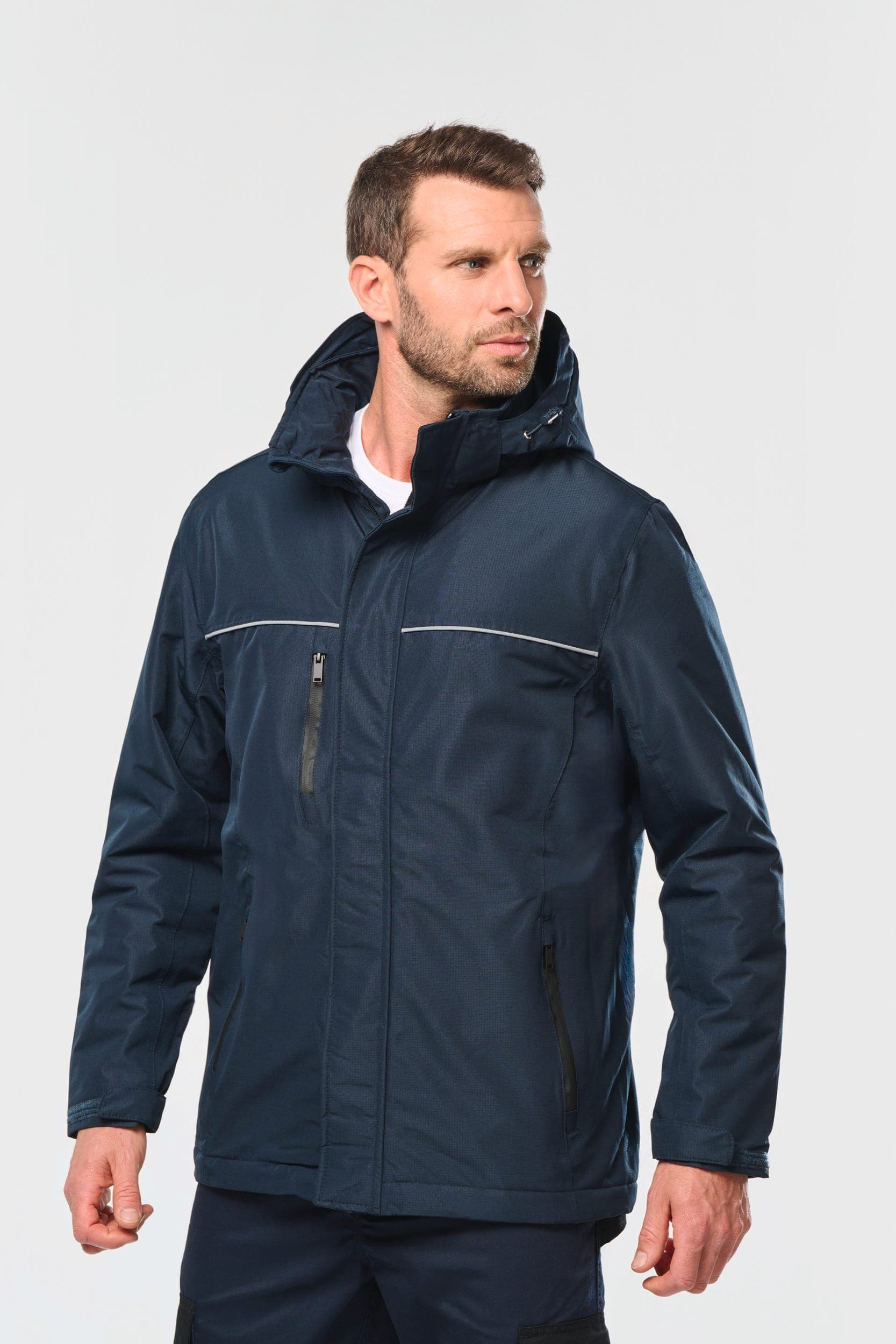 Parka performance à capuche unisexe en situation