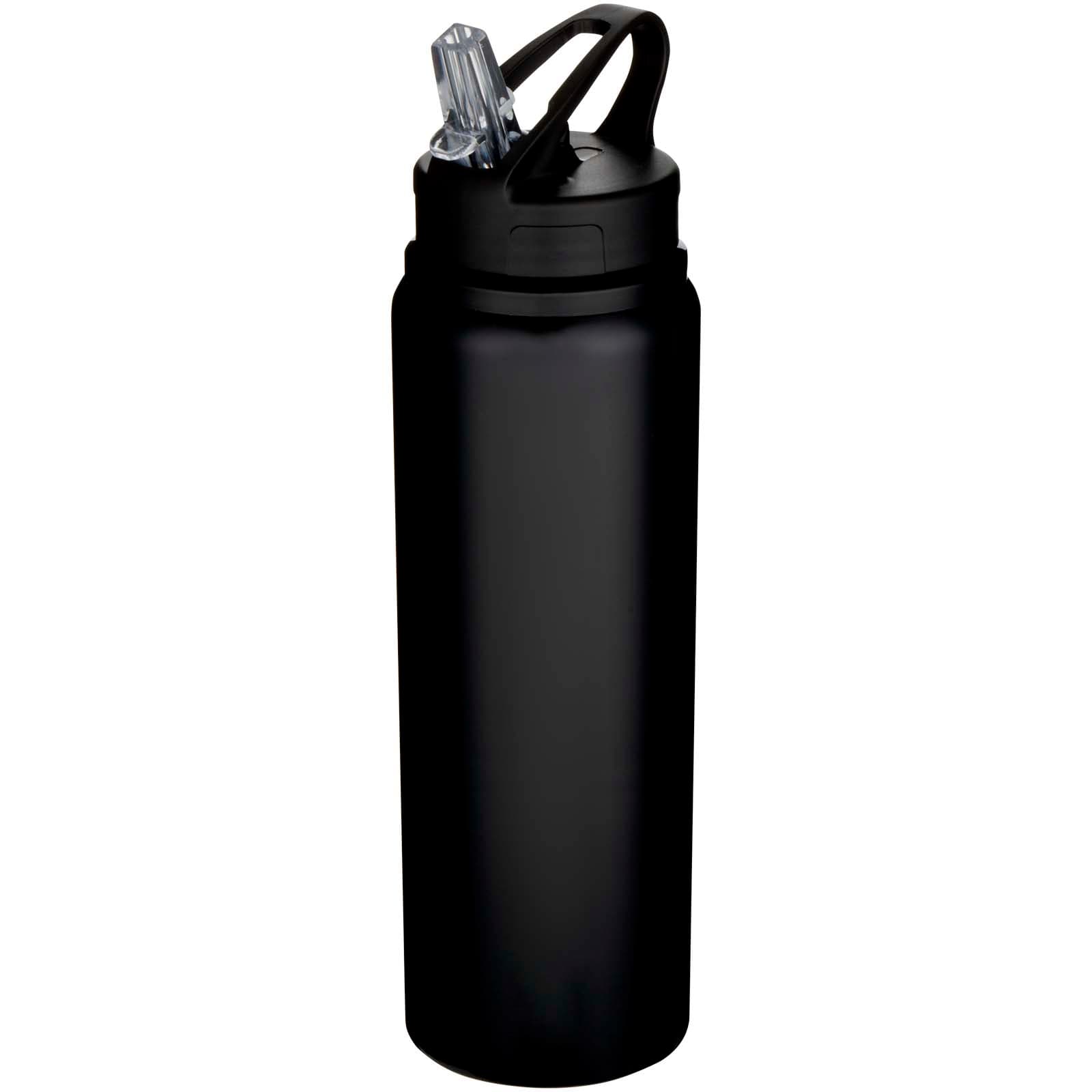 Bouteille d’eau Fitz de 800 ml en acier inoxydable recyclé certifié RCS à simple paroi coloris Noir