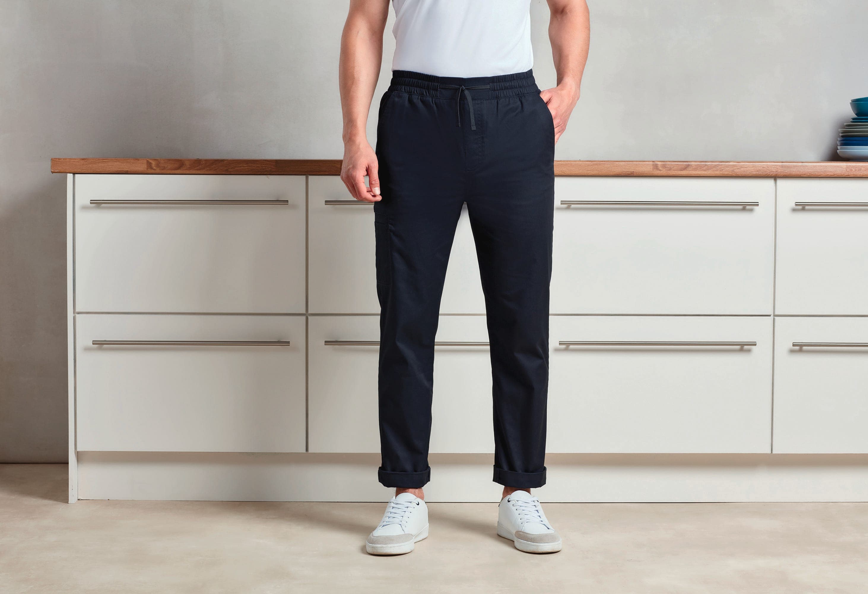 Pantalon cargo recyclé Chef en situation