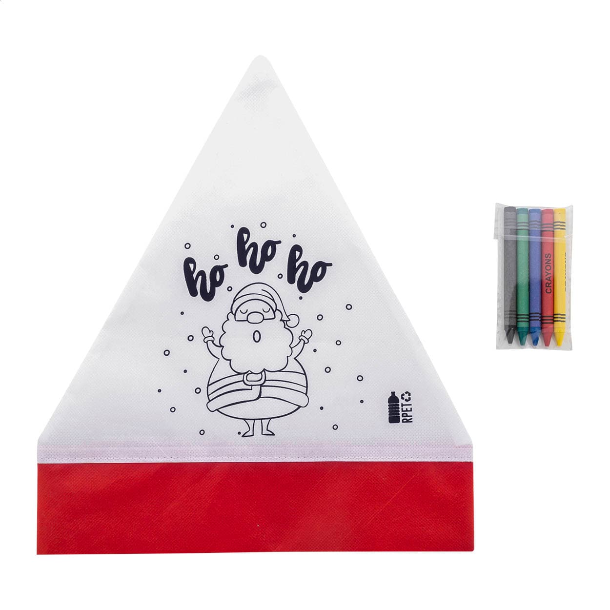 Bonnet de Père Noël à colorier