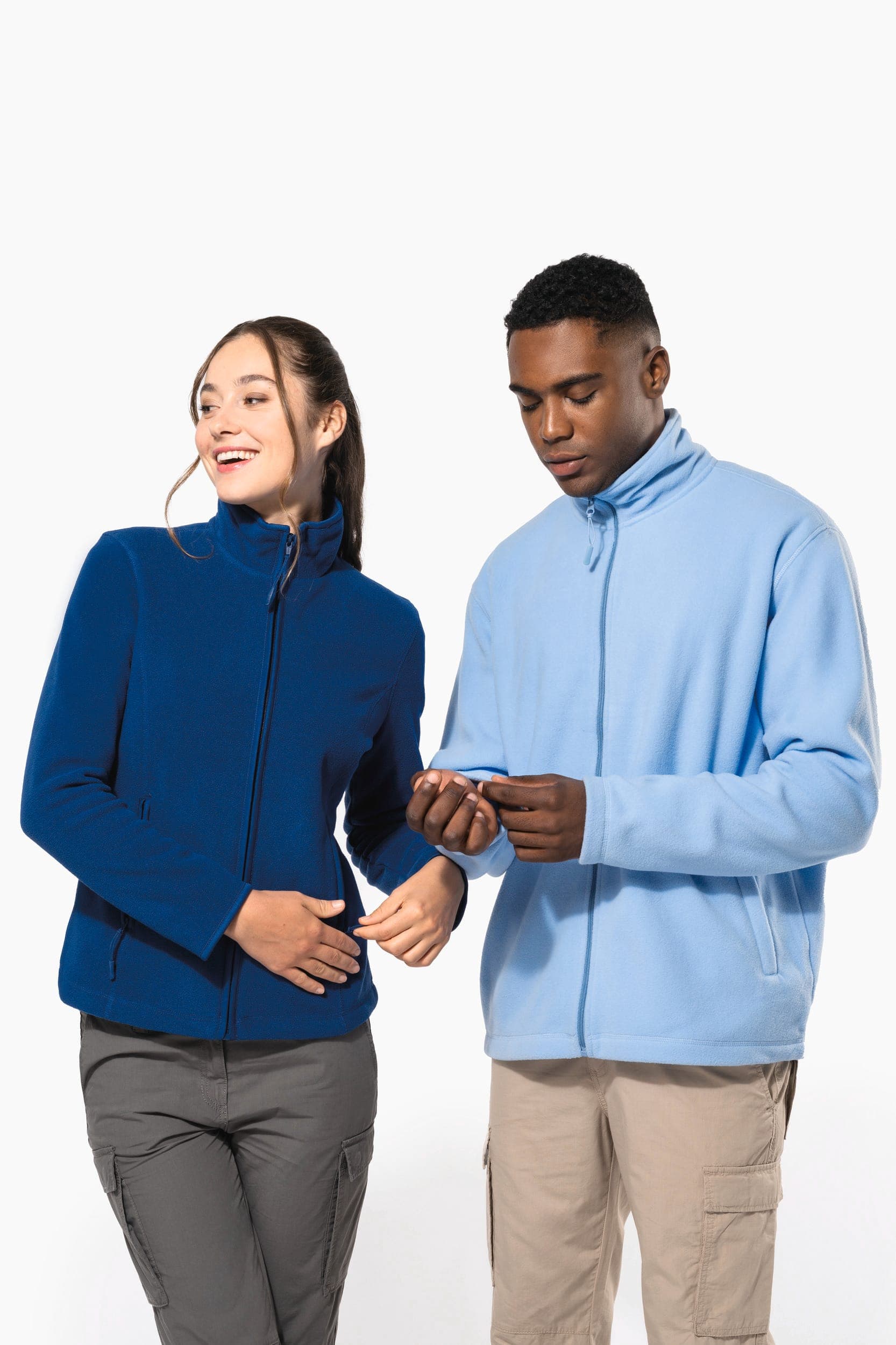 Veste micropolaire zippée homme en situation