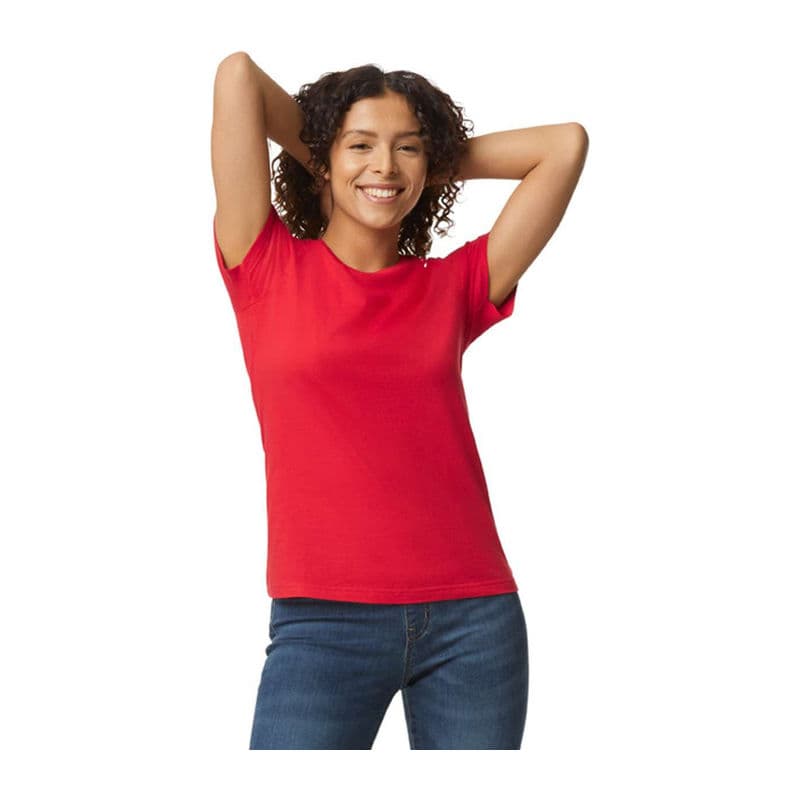SOFTSTYLE® MIDWEIGHT WOMEN'S T-SHIRT coloris Rouge
